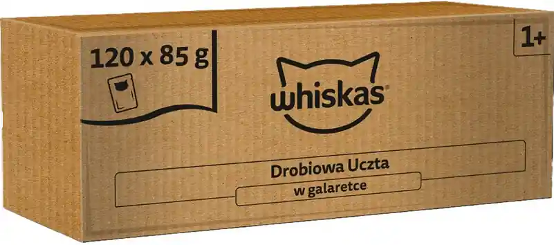 Whiskas Drobiowa Uczta Karma w galaretce dla kota 120x85g Hit sprzedaży