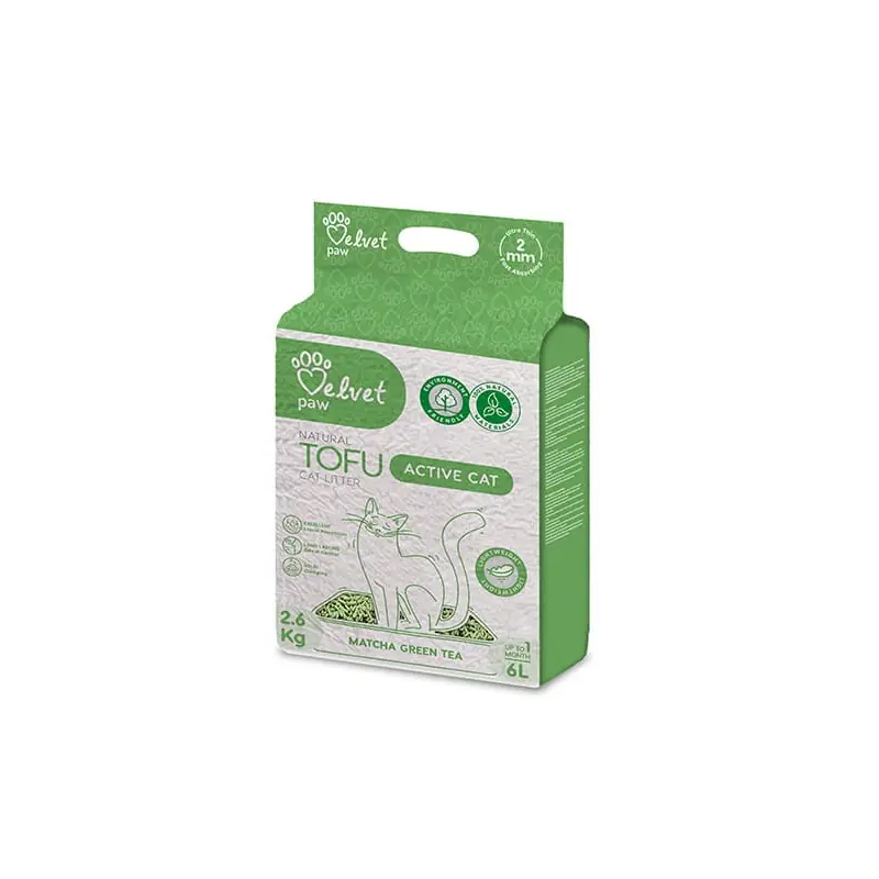 VELVET PAW Tofu żwirek ekologiczny z zieloną herbatą matcha 6l Super okazja