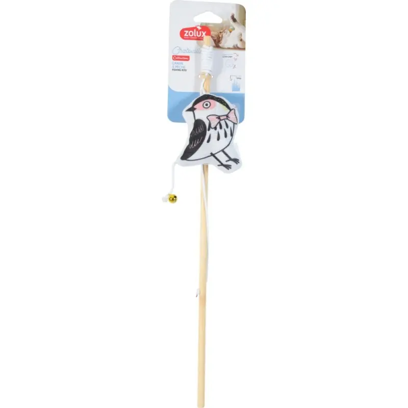Kup online ZOLUX Zabawka dla kota wędka bambus czarny ptak Chatouille 48,8cm