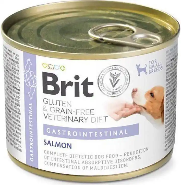 Brit Veterinary Diet Gastrointestinal Salmon Karma z łososiem dla psa 200g Łatwy zwrot