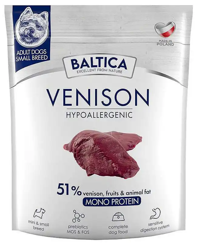 Zniżka Baltica Hypoallergenic Adult Small Venison Karma z dziczyzną dla psa 1kg