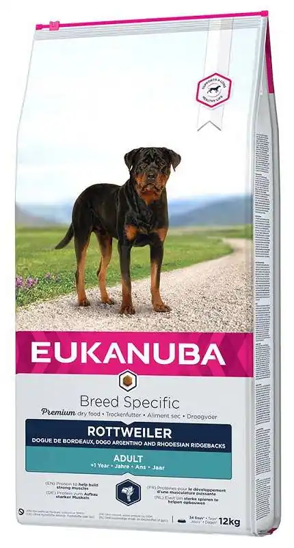 Okazja Eukanuba Adult Rottweiler Breed Karma dla psa 2x12kg TANI ZESTAW