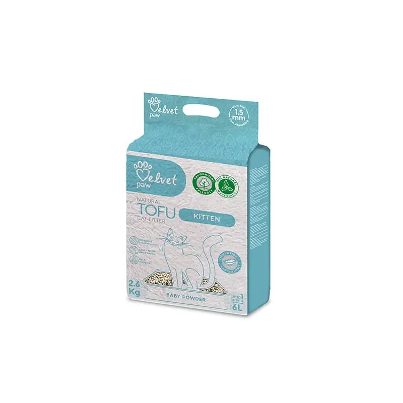 VELVET PAW Tofu żwirek ekologiczny o zapachu zasypki dla dzieci 6l Taniej