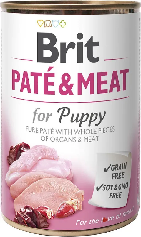 Kup teraz Brit Pate&Meat Puppy Chicken&Turkey Karma z kurczakiem i indykiem dla szczeniaka 400g