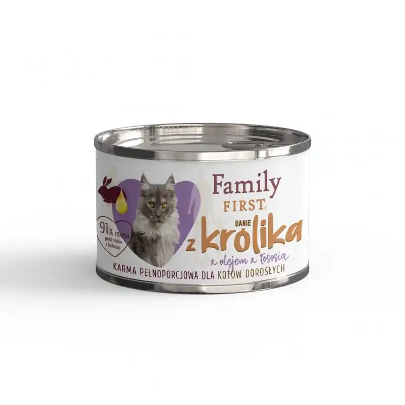FAMILY FIRST Puszka dla kota Danie z Królikiem 200g Popularny