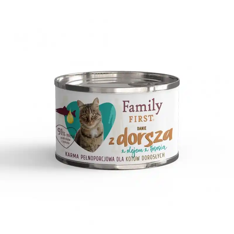 FAMILY FIRST Puszka dla kota Danie z Dorszem 200g Dostępne od ręki
