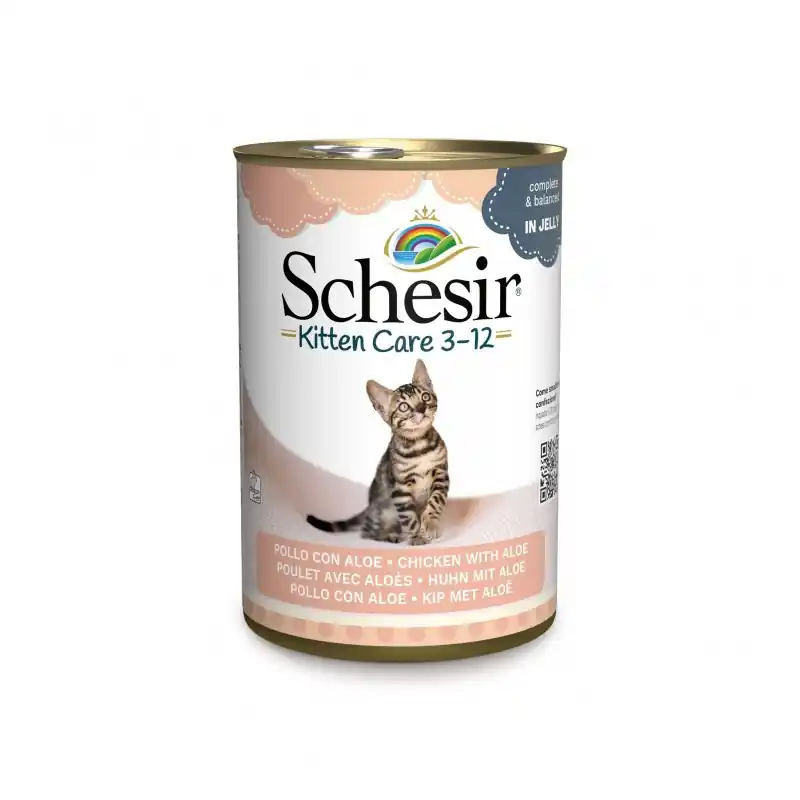 SCHESIR Kitten Care mokra karma dla kociąt kurczak z aloesem 140g Łatwy zwrot