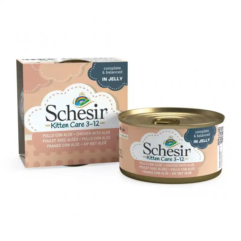 SCHESIR Kitten Care mokra karma dla kociąt kurczak z aloesem 85g Tylko dziś