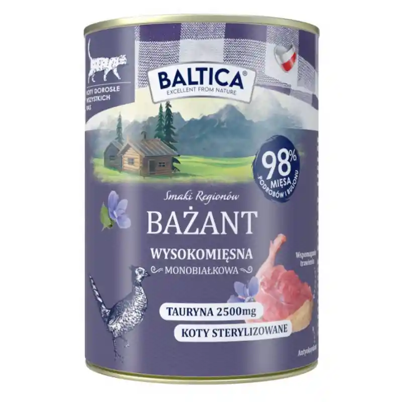 BALTICA SMAKI REGIONÓW Kot dorosły Bażant 400g Premium