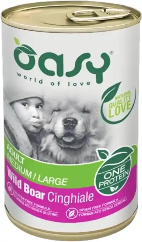 Rabat Oasy One Protein Adult Medium/Large Wild Boar Karma z dziczyzną dla psa 400g