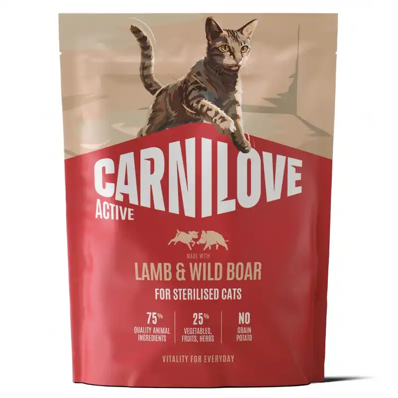 Ostatnia szansa CARNILOVE ACTIVE CAT Adult Sterilised Lamb and Wild Boar