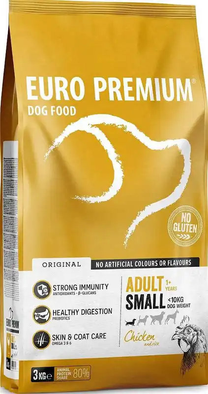 Najlepsza cena Euro Premium Adult Small Chicken&Rice Karma z kurczakiem dla psa 3kg WYPRZEDAŻ
