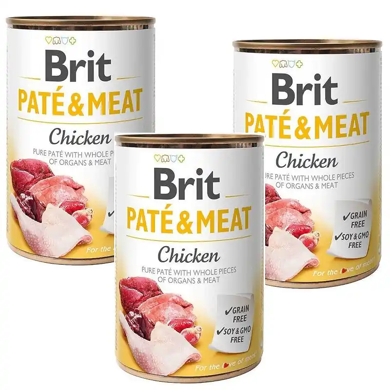 Tylko dziś Brit Pate&Meat Chicken Karma z kurczakiem dla psa 6x800g PAKIET