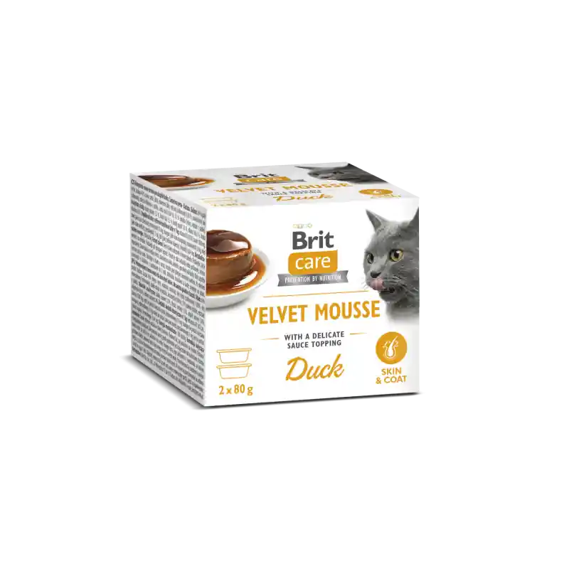 Wyjątkowa oferta BRIT CARE Cat Velvet Mousse Duck 2x80g