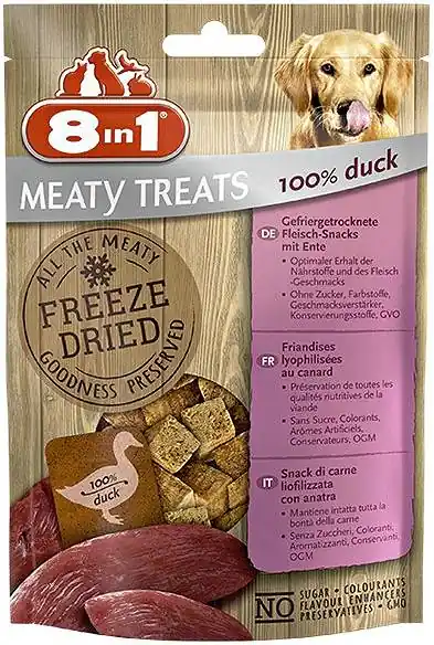 8in1 Przysmak Meaty Treats Freeze Dried z kaczką dla psa op. 50g Szybka dostawa