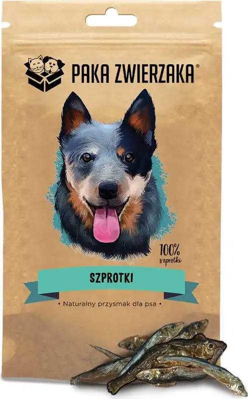 Paka Zwierzaka Przysmak 100% Szprotki dla psa op. 60g Hit sprzedaży