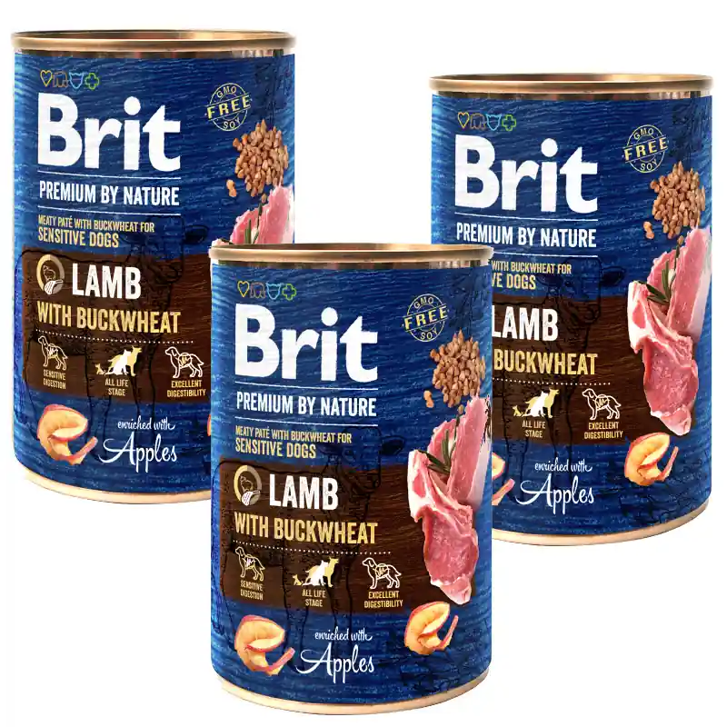 Zniżka Brit Premium by Nature Lamb with Buckwheat Karma z jagnięciną dla psa 6x400g PAKIET