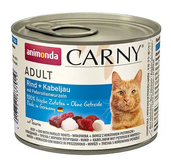 Oferta Animonda Carny Adult Wołowina i Dorsz z pietruszką Mokra Karma dla kota op. 200g