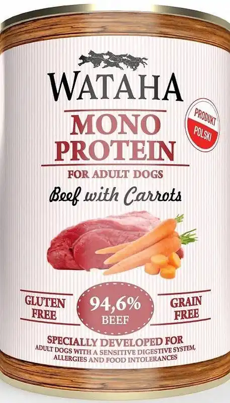 Wataha Mono Adult Beef with Carrots Karma z wołowiną i marchewką dla psa 400g Dodaj do koszyka