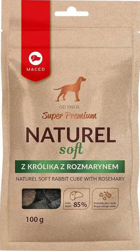 Tylko do końca tygodnia Maced Przysmak Super Premium Naturel Soft z królikiem i rozmarynem dla psa op. 100g