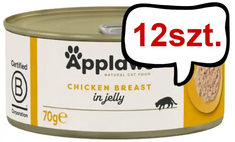 Applaws Natural Cat Food Kurczak w galarecie Mokra Karma dla kota op. 70g Pakiet 12szt. Wysoka jakość