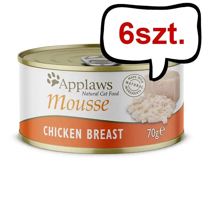 Zamów teraz Applaws Natural Cat Food Mousse Kurczak Mokra Karma dla kota op. 70g PUSZKA Pakiet 6szt.