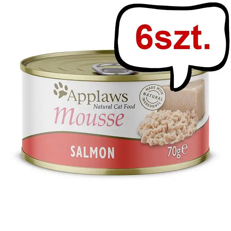 Applaws Natural Cat Food Mousse Łosoś Mokra Karma dla kota op. 70g PUSZKA Pakiet 6szt. Ostatnia szansa