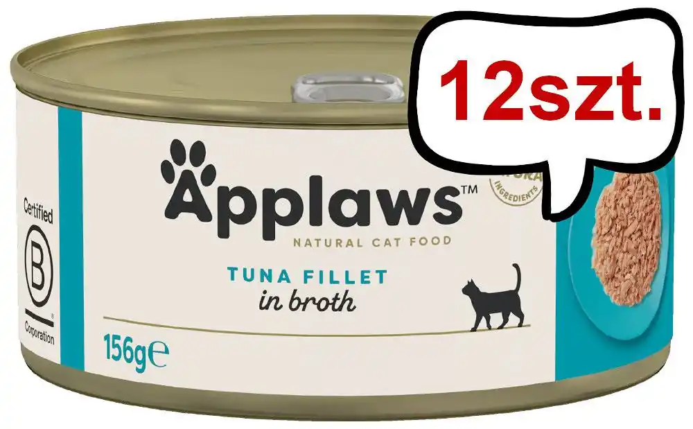 Cena promocyjna Applaws Natural Cat Food Tuńczyk w bulionie Mokra Karma dla kota op. 156g Pakiet 12szt.