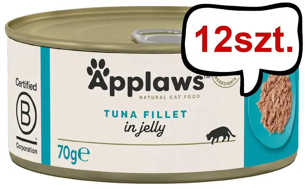 Applaws Natural Cat Food Tuńczyk w galarecie Mokra Karma dla kota op. 70g Pakiet 12szt. Łatwy zwrot