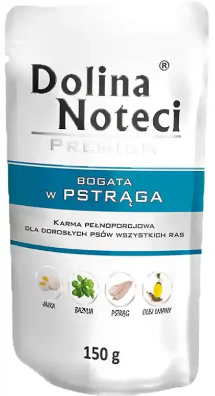 Oferta czasowa Dolina Noteci Premium Adult Karma z pstrągiem dla psa 150g