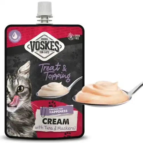 Voskes Cat Przek膮ska dla kota Krem z tu艅czykiem i makrel膮 90g Popularny
