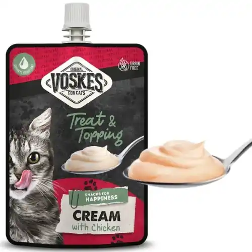 Taniej Voskes Cat Przek膮ska dla kota Krem z tu艅czykiem i wo艂owin膮 90g