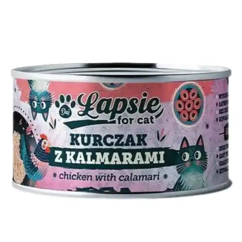 Obniżka ceny M4M - 艁apsie kot kurczak z kalmarami bulion 80g
