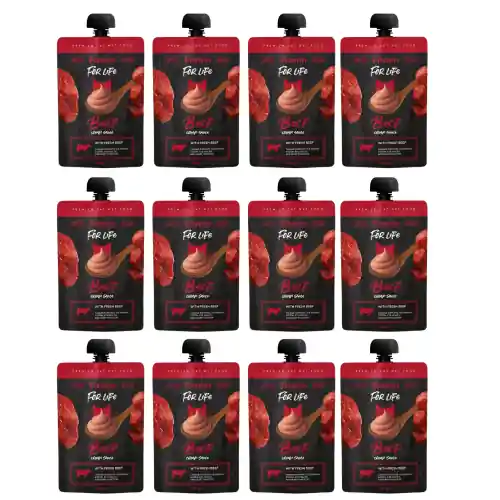 Fitmin For Life Cat Pouch Cream Sauce Beef 12x100g Hit cenowy