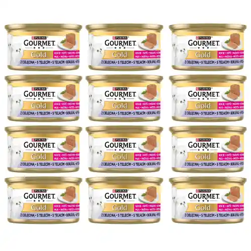 Cena promocyjna GOURMET GOLD Kitten - mus z ciel臋cin膮 12x85g