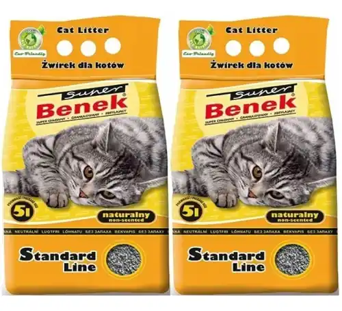 Szybka wysyłka Super Benek NATURALNY 10L 呕wirek dla kota 呕贸艂ty