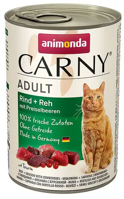 Animonda Carny Adult Wołowina i Sarnina z borówką Mokra Karma dla kota op. 400g Kup teraz
