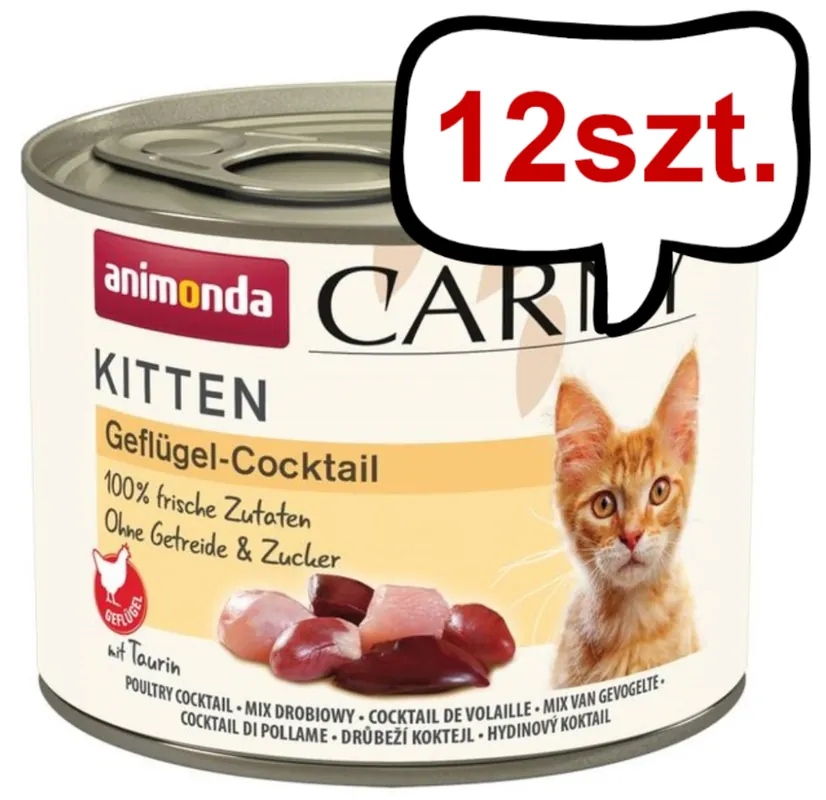 Animonda Carny Kitten Koktaji Drobiowy Mokra Karma dla kociąt op. 200g Pakiet 12szt. Kup online