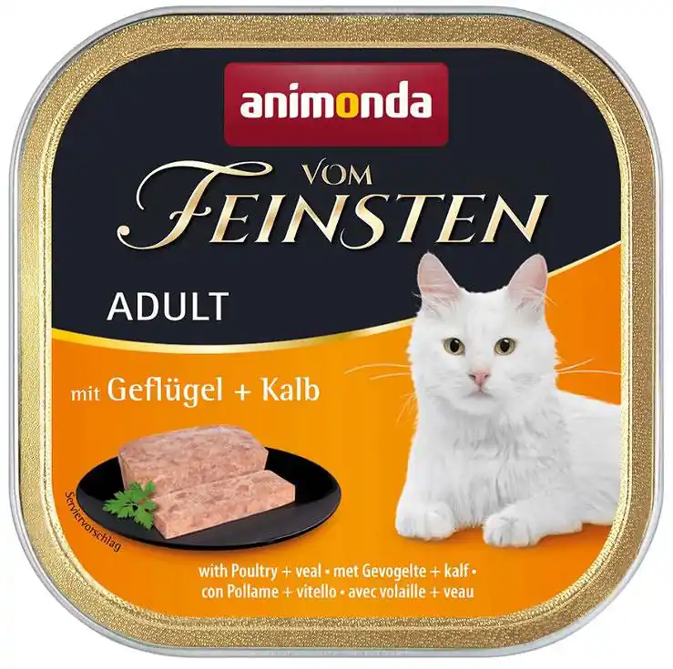 Animonda Vom Feinsten Adult Drób z cielęciną Mokra Karma dla kota op. 100g Wysoka jakość