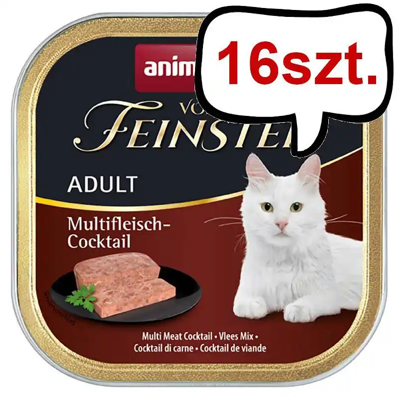 Łatwy zwrot Animonda Vom Feinsten Adult Mix mięs Mokra Karma dla kota op. 100g Pakiet 16szt.