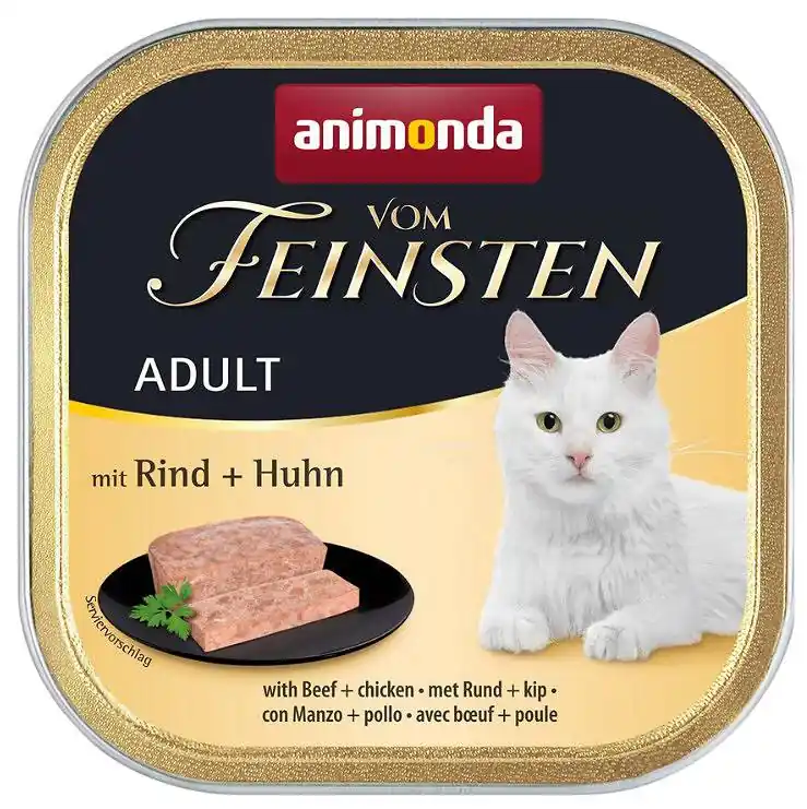 Szybka dostawa Animonda Vom Feinsten Adult Wołowina z kurczakiem Mokra Karma dla kota op. 100g