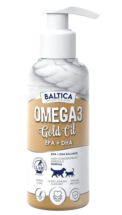 Bezpieczna płatność Baltica Gold Oil Omega3 Olej rybny dla psa i kota poj. 100ml