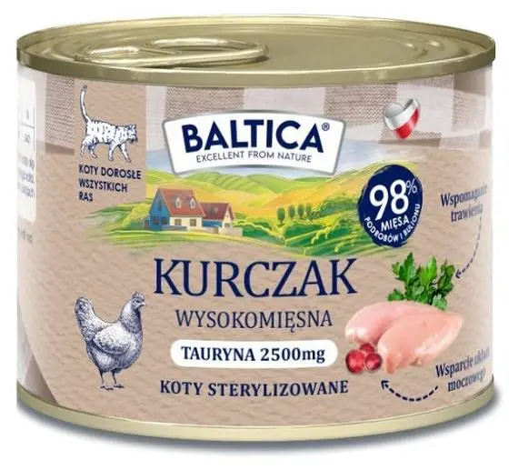 Tylko dziś Baltica Smaki Regionów Adult Mono Kurczak Mokra karma dla kota op. 185g