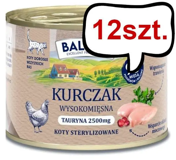Baltica Smaki Regionów Adult Mono Kurczak Mokra karma dla kota op. 185g Pakiet 12szt. Ostatnia szansa