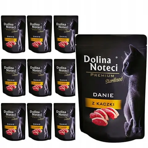 Oferta Dolina Noteci Mokra karma dla kota Danie z KACZKI Sterylizowane 10 x 85g