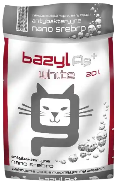 Wysoka jakość Bazyl Ag+ White Żwirek bentonitowy dla kota poj. 10l
