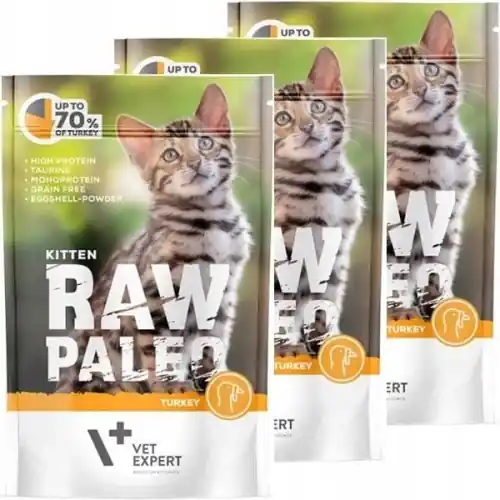 Najlepsza cena Raw Paleo Kitten Kot 70% INDYKA 12 x 100g