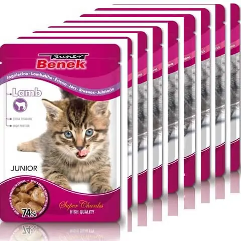 Tylko do końca tygodnia Saszetki Super Benek Junior Jagni臋cina 24x100g