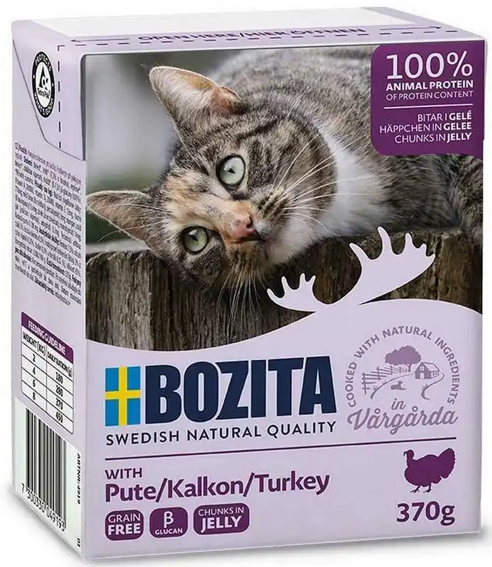 Bozita Adult Indyk w galaretce Mokra Karma dla kota op. 370g Ostatnie sztuki