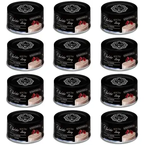 Ekspresowa dostawa Pettric Cherie Healthy Living Mus z tu艅czyka 12 x 80g